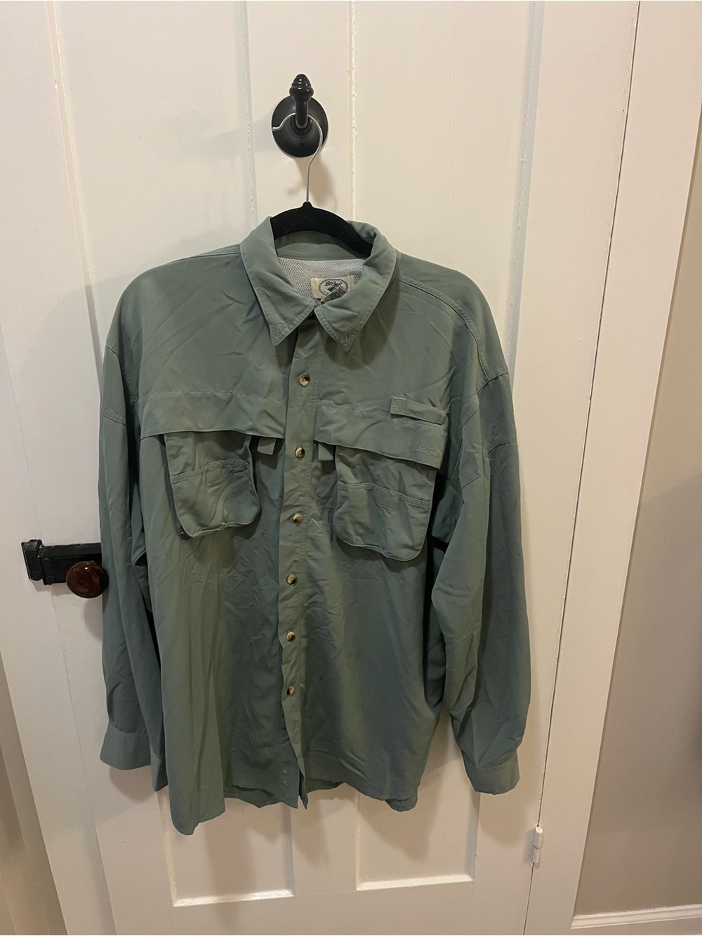 Vintage L.L. Bean Fly Fishing Button Down Top Size Large T